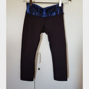 LULULEMON WOMEN'S ATHLETIC BLACK CROPPED YOGA PANT